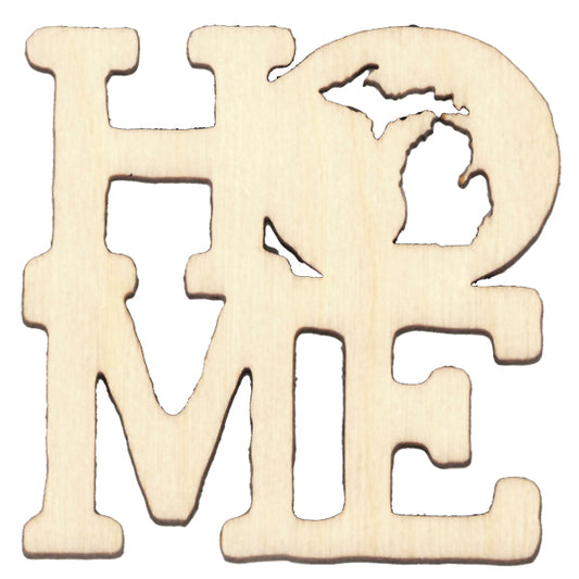 Coasters - 3.5" - Home MI Cutout - Baltic Birch