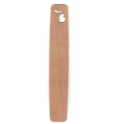 Michigan Cherry Bookmark – 5.75" x .875" State Shape Cutout Wood Bookmark