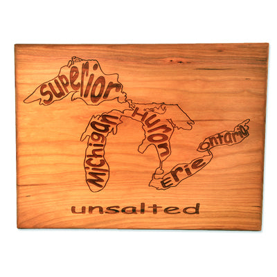 Unsalted Cherry Cutting Board - 11" x 8.5" - Michigan Kitchen Board