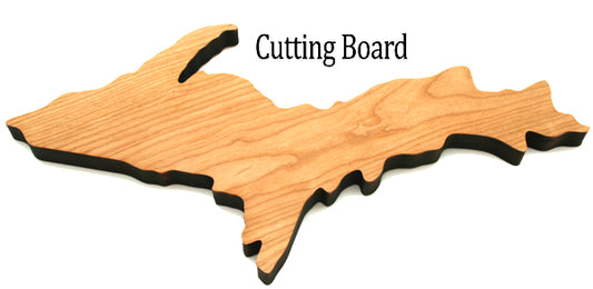Michigan Upper Peninsula Cherry Cutting Board - 14" x 7.3" - Great Lakes Design