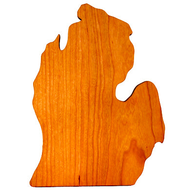 Michigan Mitt Solid Cherry Wood Cutting Board - 11" x 8.5" - State Shape Board