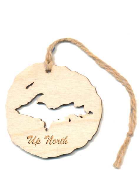 Upper Peninsula Wood Ornament 2.4" - Baltic Birch UP Shape