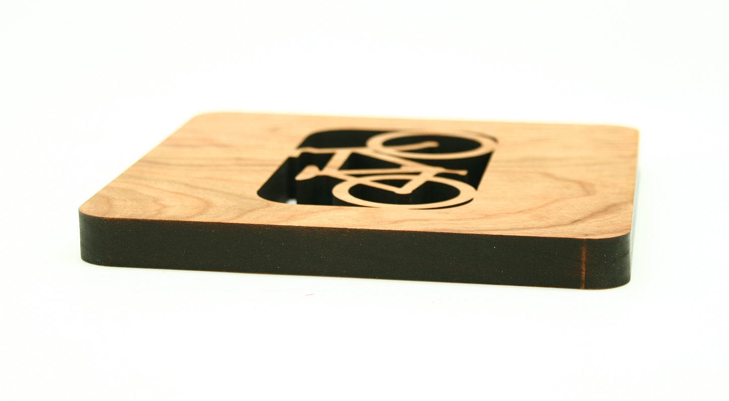 Handmade Cherry Wood Bicycle Trivet
