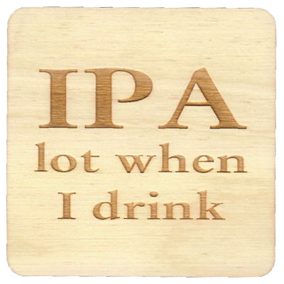 Drink Coaster - 3.5" - IPA Lot - Baltic Birch