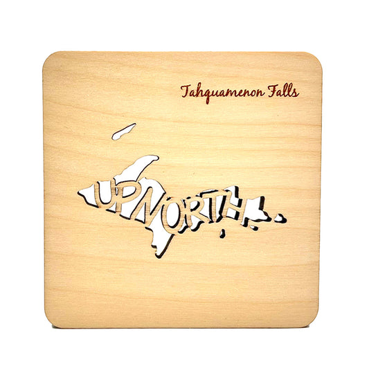 Up North Cutout in the Upper Peninsuala - Birch Drink Coaster 3.5"
