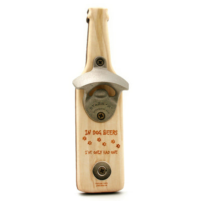 Dog Beers Poplar Magnetic Bottle Opener – 9" x 2.5" – Dog Lovers Starr Opener
