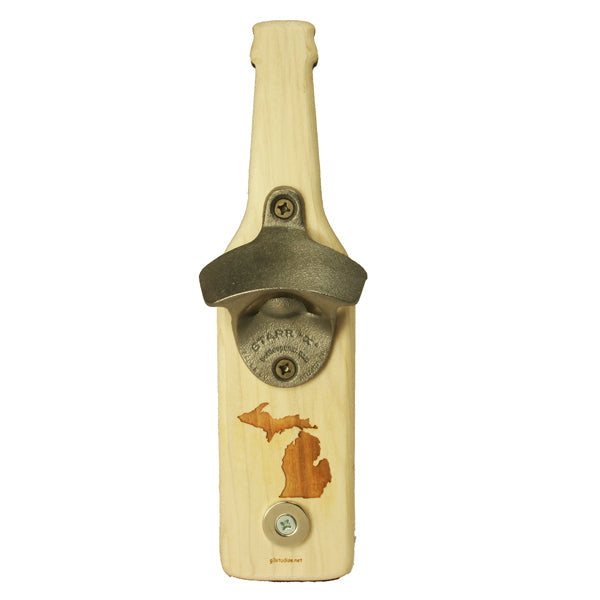 MI Poplar Magnetic Bottle Opener