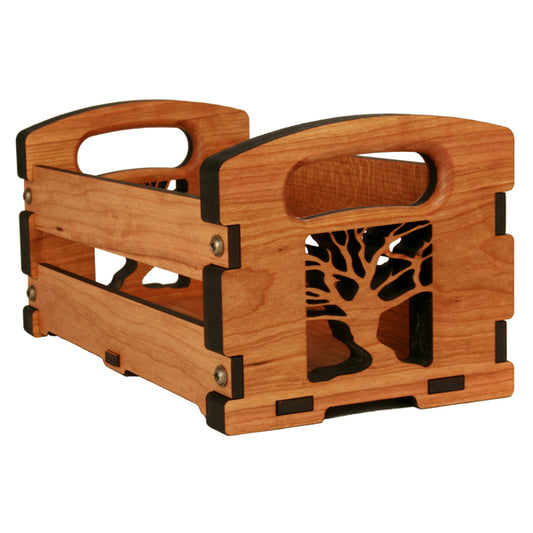 Tree Cherry Wood Small Crate - 7.5" x 5" - Woodland Rustic Storage