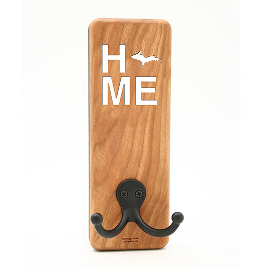 Home UP Cherry Hook - 7.75" x 2.5" - Upper Peninsula Michigan Wall Hook