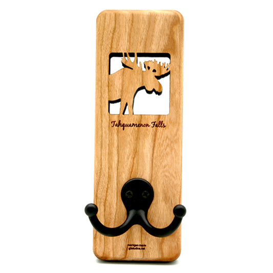 Moose Cherry Hook - 7.75" x 2.5" - Michigan Made Wildlife Wall Organizer