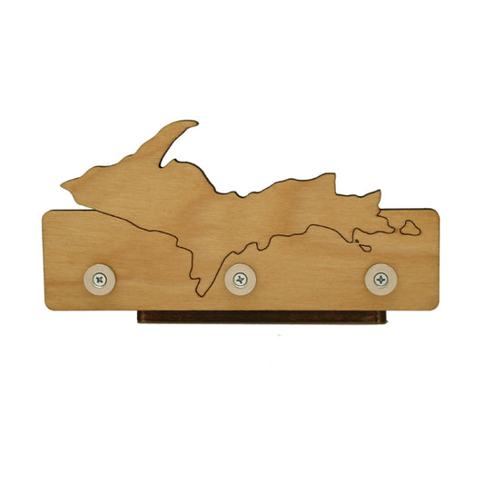 UP Michigan Cherry Magnetic Key Rack - 8.25" x 2.25"
