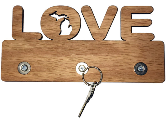 Love MI Cherry Magnetic Key Rack - 8.25" x 2.25"