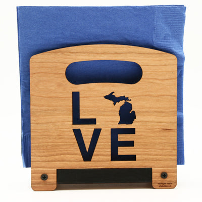 Love MI Cherry Napkin Holder 5.75” – Handmade Michigan Kitchen Décor