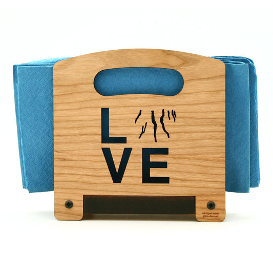 Love Finger Lakes Cherry Napkin Holder 5.75” – Handcrafted Kitchen Decor