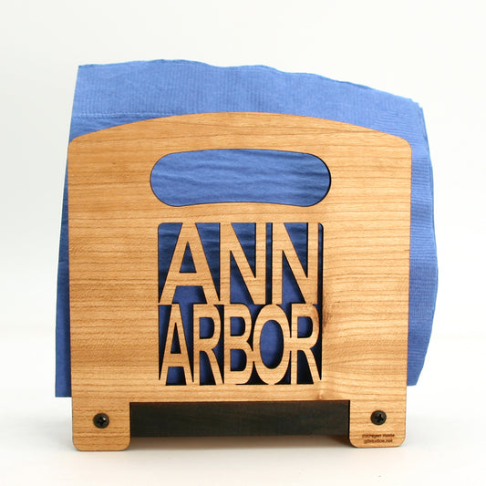 Ann Arbor Cherry Napkin Holder 5.75” – Elegant Michigan Kitchen Accessory