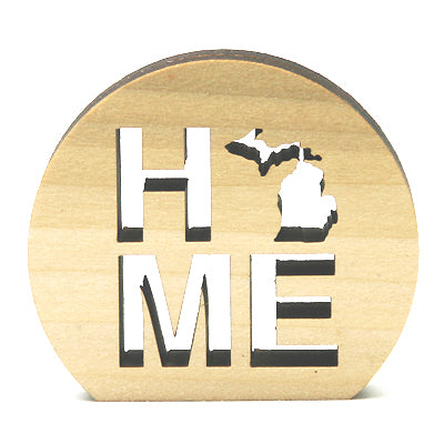 Home Michigan Poplar Wood Photo Holder - 2.25" MI State Pride Display - Michigan Memory Stand