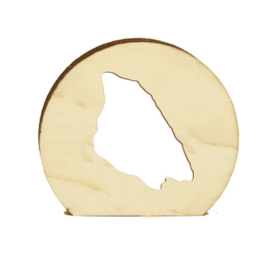 Mackinac Island Poplar Wood Photo Holder - 2.25" Island Memory Display - Historic Destination Stand