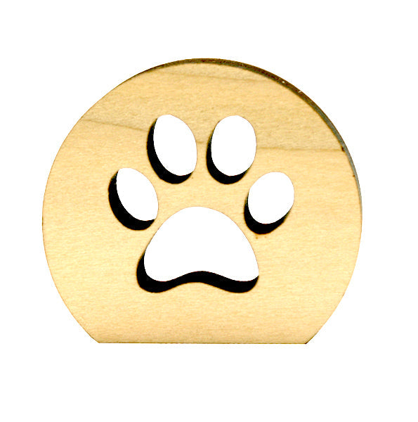 Paw Print Poplar Wood Photo Holder