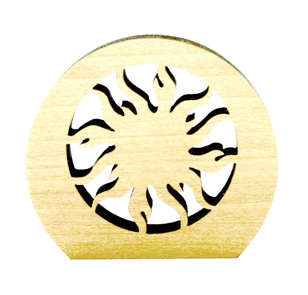 Sun Poplar Wood Photo Holder - 2.25" Sunshine Display - Bright Memory Stand