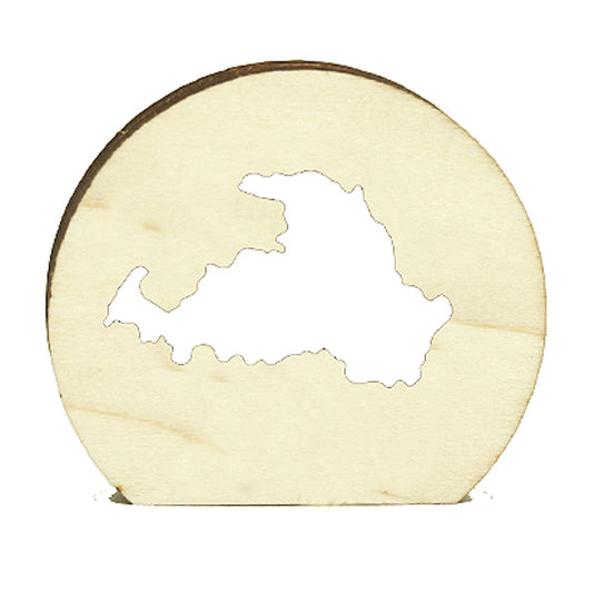 Drummond Island Poplar Wood Photo Holder - 2.25" Island Adventure Display - Great Lakes Memory Stand