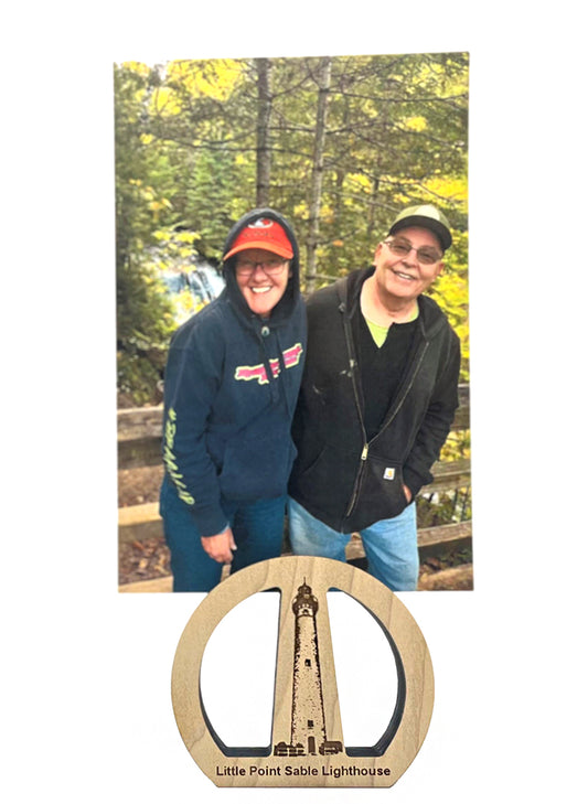 Photo Holder - 2.25" - Little Sable Point Lighthouse - Poplar