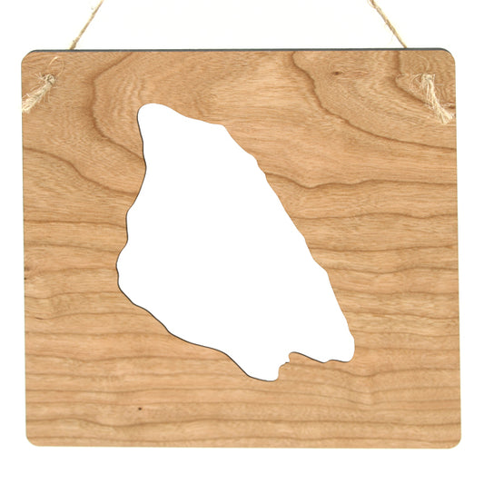 Mackinac Island Cherry Wood Sign - 7.25" Michigan Travel Decor - Island Souvenir