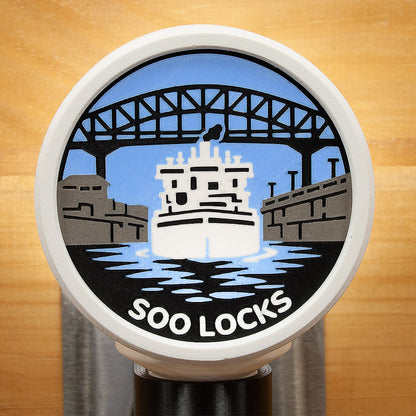 Soo Locks Sault Ste. Marie Night Light, MI Nautical Decor, Freighter.