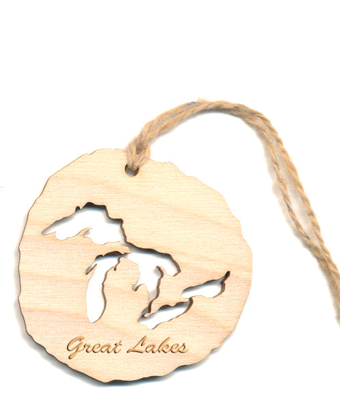 Great Lakes Wood Ornament 2.4" - Baltic Birch Michigan