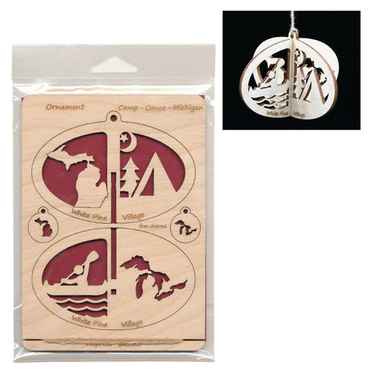 Michigan Canoe Ornament Kit Large