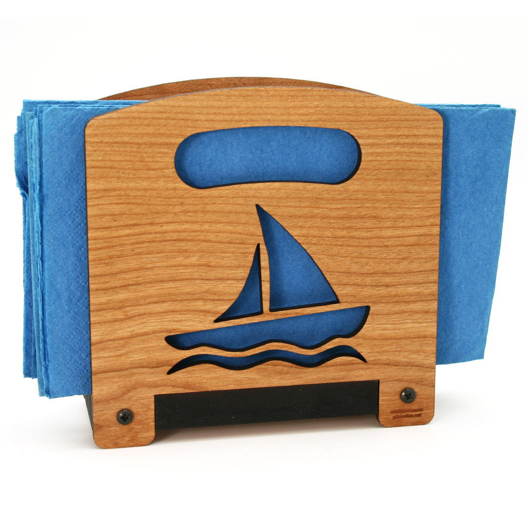 Sail Boat Cherry Napkin Holder