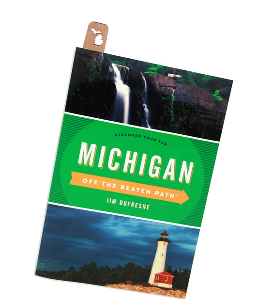 Michigan Cherry Bookmark – 5.75" x .875" State Shape Cutout Wood Bookmark