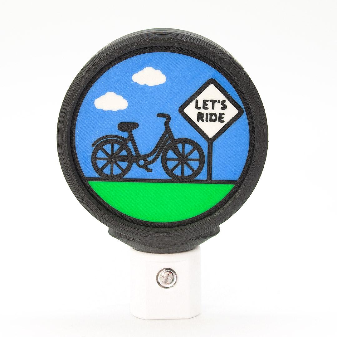 LED Bicycle Night Light – Cycling Decor – Michigan Made Gift for Cyclists.