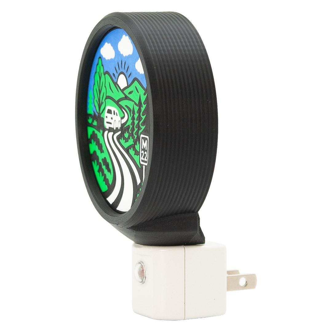 Lithophane M-22 Scenic Roadway Night Light Glow for Northern Michigan.