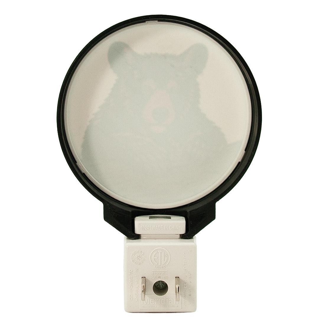 Black Bear Night Light – Rustic Forest Wildlife LED Decor (Handmade).