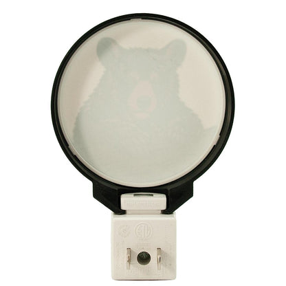 Black Bear Night Light – Rustic Forest Wildlife LED Decor (Handmade).
