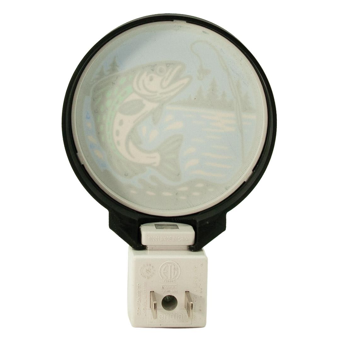 Fly Fishing Night Light – Trout River Scene, Angler Decor, LED Nightlight.