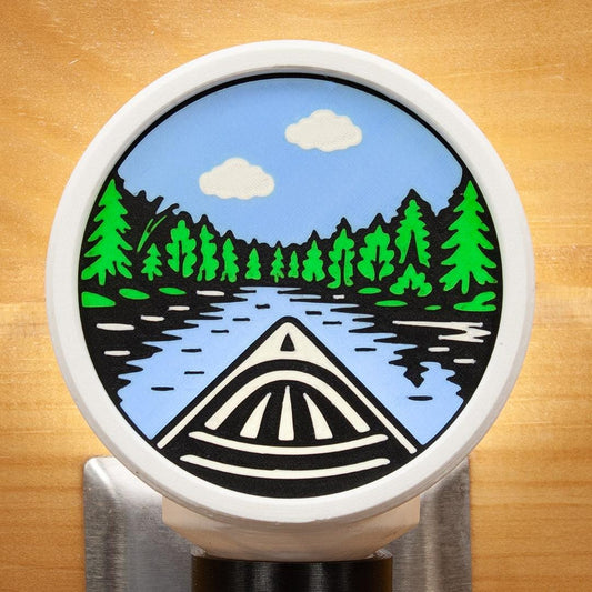 Michigan Night Light – Canoe the River – Handcrafted in Interlochen MI – Cabin Decor – Paddler Gift – Up North – Michigan Made